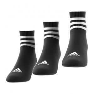 Adidas 3 Stripes Chausettes basses, Black/White, XS