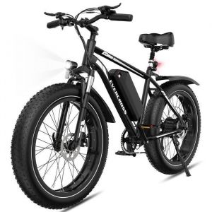 V&eacute;lo &Eacute;lectrique EVERCROSS TECH EK15S 26", Moteur 500W, Batterie 48V amovible, Vitesse 25 km/h, Autonomie de 50-90 km, R&eacute;sistance IP54