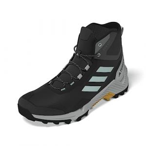 Adidas Homme Eastrail 2.0 Mid Rain.RDY Hiking Shoes, Core Black/Semi Flash Aqua/preloved Yellow, 43 1/3 EU