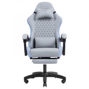 Mars Gaming Chaise de jeu ergonomique Mgc-x, tissu respirant, coussin cervical et lombaire, bleu
