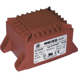 Weiss Elektrotechnik Transformateur pour circuits imprimés 85/382 1 x 230 V 1 x 12 V/AC 16 VA 1333 mA 1 pc(s)