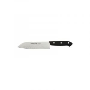 Arcos Bolonia - Couteau Santoku - Acier Inoxydable NITRUM 170 mm - Manche Polyoxyméthyléne (POM) Noir