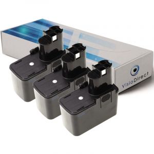 Image de Visiodirect Lot de 3 batteries pour Bosch GBM perceuse sans fil 7.2 3000mAh 7.2V