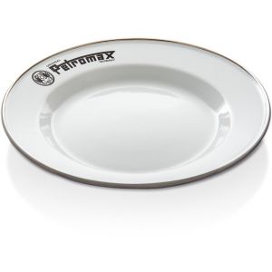 Petromax Assiette en émail 2 pièces, white Assiettes de camping