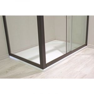 Receveur HESTIA - Antid&eacute;rapant - 90x120cm - R&eacute;sine - Blanc - Extra-plat