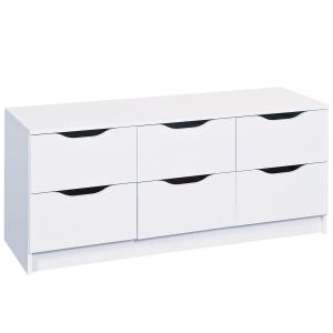 Image de Altobuy - jenny - Commode 6 Tiroirs Coloris Blanc - Blanc