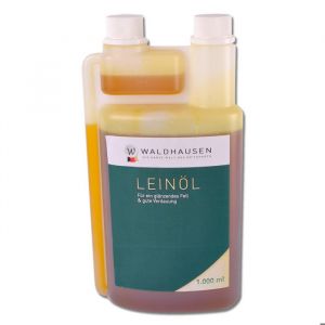 Waldhausen Huile de lin pour cheval pour un pelage brillant et une bonne digestion