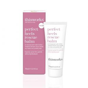 This works Perfect Heels Rescue Baume naturel pour nourrir, réparer et hydrater Avec chardon de coton, huiles essentielles de citron et de lavande, sans silicone, 75 ml