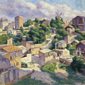 Grafika Maximilien Luce - Montmartre, Paris, 1904