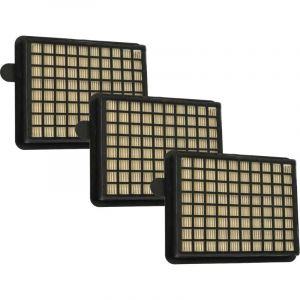 Vhbw 3x filtre compatible avec Fakir Prestige Blue Line aspirateur - filtre HEPA/à plis plats noir / blanc