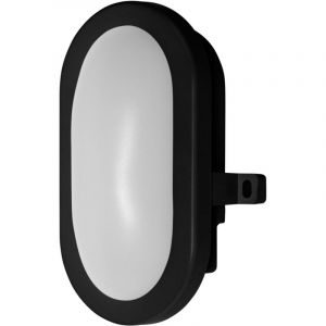 Osram Hublot LED 6W, 4000K, 420 lm, IP54, IK06, antichoc, noire, boîtier en polycarbonate, angle d'éclairage 120°, pour caves et garages