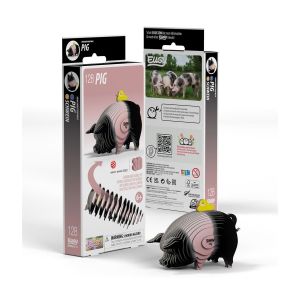 Maquette Eugy 3D Modèle: ANIMAL DE FERME / COCHON 7,7x4,4x5,6cm, en carton, en boîte, 6+ - Maquette en carton - DA-5314128