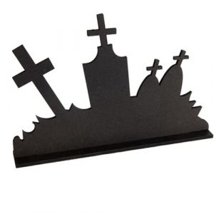 Hobi Décoration pierres tombales bois noir 15.6x23cm dek1004