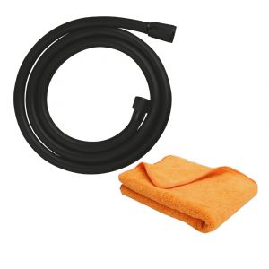 Grohe Flexible de douche VitalioFlex Trend 1750 mm noir mat + microfibre