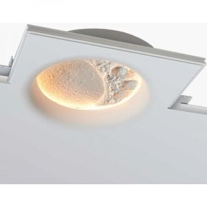 Barcelona led Support encastrable en pl&acirc;tre "SIDEREUS" en forme de lune - 600x600 mm - 17 W