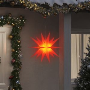 VidaXL Toile de Moravie avec led pliable rouge 57 cm