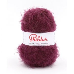 Pelote de laine &agrave; tricoter PHIL BEAUGENCY - Phildar Grenat Rouge - Grenat Rouge