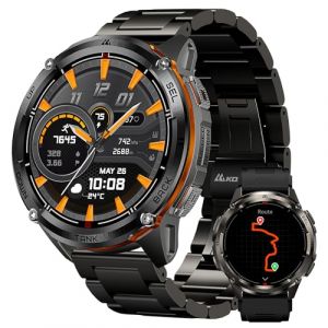 KOSPET Tank T3 Ultra 2 Montre Connect&eacute;e Homme, GPS, Batterie de 60 Jours, 50M &Eacute;tanche, Corps Enti&egrave;rement en M&eacute;tal, Boussole/Altim&egrave;tre/Appel Bluetooth, Suivi du Fr&eacute;quence Cardiaque/Sommeil