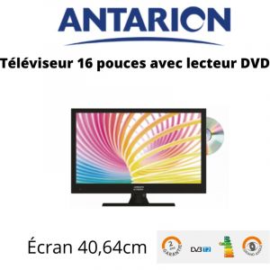 Antarion TV 16'' DVD - 12V / 220V - camping car