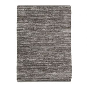 SKIN Tapis en cuir tressé taupe 120x170