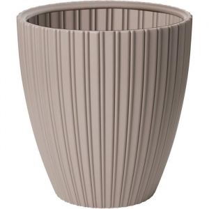 Garden id Pot de fleurs - Fancy - 40 x 42 cm - Pour jardin, balcons ou intérieurs - Taupe