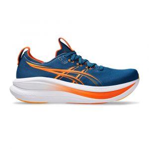 Asics Gel-Nimbus 28 Chaussure de running sans stabilisateurs Hommes-bleu, orange, Pointure 45