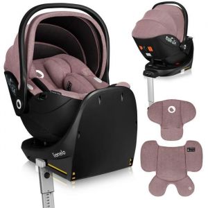 LIONELO MOXIE i-Size SET Si&egrave;ge Auto pour B&eacute;b&eacute; Avec Base 40 &agrave; 87 cm Porte-b&eacute;b&eacute; Fixation et stabilisation ISOFIX Support stabilisateur Protection lat&eacute;rale, R&eacute;glage de l'Appui-T&ecirc;te Insert Dri-Seat