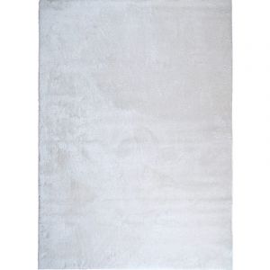 The Deco Factory TENDREMENT - Tapis uni tout doux blanc en polyester 160x220