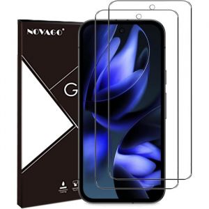 Novago Pour Google Pixel 9A - Pack de 2 Films Protection &eacute;cran en Verre tremp&eacute; r&eacute;sistant Anti-Trace Solide 9H