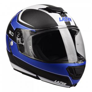 Lazer Casque modulable Monaco Evo 2.0 carbone/bleu - XS