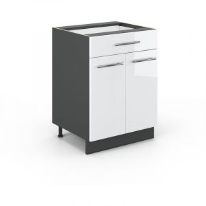 Meuble sous-plan VICCO Fame-Line Anthracite/Blanc Brillant 60 cm
