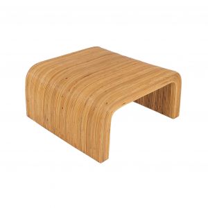 Table basse carrée en rotin naturel, 80cm