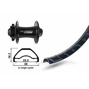 XLC Roue avant 27.5" Axe 15 mm 32T Noir