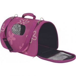 Panier de transport Flower taille l couleur prune pour chat ou chien Animallparadise