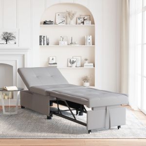 VidaXL Canapé-Lit 3-En-1 Gris Nuage De