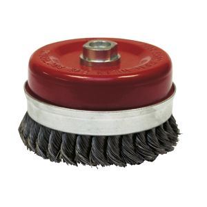 Leman 530.080V - Brosse métallique conique décapage extra dur Ø80