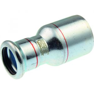 Raccord électrozingué réduit à sertir - M Ø 28 - F Ø 18 mm - Xpress Carbone - Aalberts