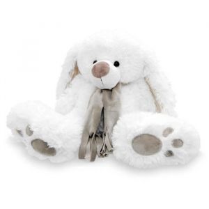 Peluche Lapin Geant Xxl Avec Écharpe Kalidou 80 Cm