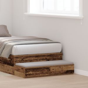 VidaXL Tiroirs De Lit En Bois Vieilli 75x36,5x16,5 Cm En Bois Reconstitué