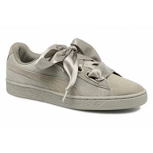 Image de Puma Suede Heart Pebble Wn's, Sneakers Basses Femme, Gris (Rock Ridge-Rock Ridge), 39 EU