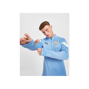 Puma Mcfc Training 1/4 Zip Top Team Light Blue White, pointure Small - Bleu - Taille Small