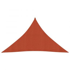Voile toile d'ombrage parasol 160 g/m² PEHD 3,5 x 3,5 x 4,9 m terre cuite 02_0009345