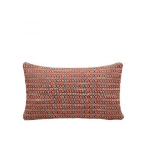 Housse de coussin en Jacquard texturé et graphique Orange