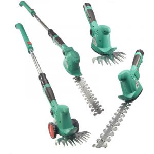 Gartenmeister Kit de cisaille à Gazon et à arbustes sans Fil 4 en 1 10,8 V avec poignée de déplacement