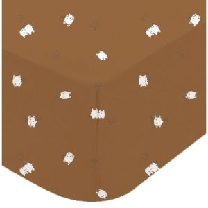 Image de Domiva Drap housse jersey imprime boubou MARRON