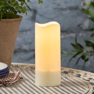 Lights4Fun Bougie Pilier Solaire d’Extérieur de 18 cm