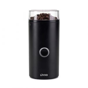 Livoo Moulin &agrave; caf&eacute; &eacute;lectrique DOD219N - 8 &agrave; 12 tasses, 80W, couvercle de s&eacute;curit&eacute;