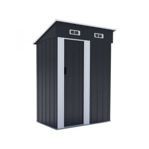 Habitat et Jardin Abri de jardin m&eacute;tal porte coulissante "Memphis" - 1,48 m&sup2; - Gris