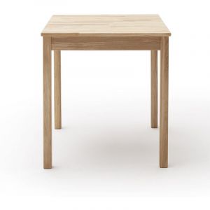 Image de Pegane Table de salle à manger en bois hêtre massif huilé coloris chêne sauvage - longueur 70 x hauteur 76 x profondeur 70 cm -