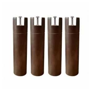 Someo 4 pieds cylindriques pour cadre à lattes wengué 30 cm - Wengué
